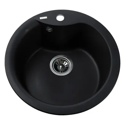 Гранітна мийка Globus Lux ORTA 485 мм-А0002, чорний